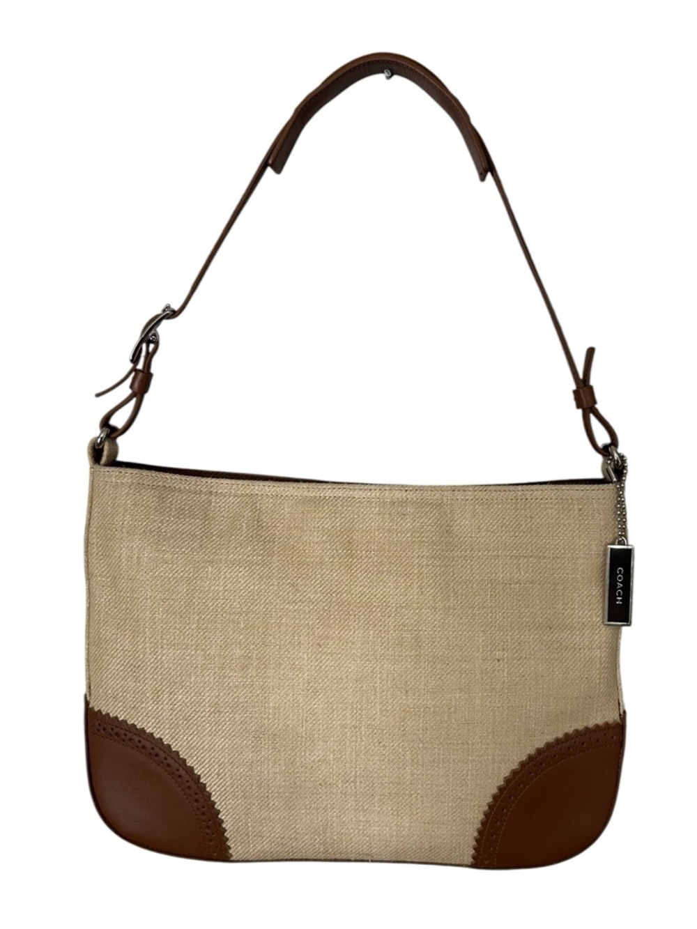COACH Vintage Y2K Beige and Tan Shoulder Bag, Pristine